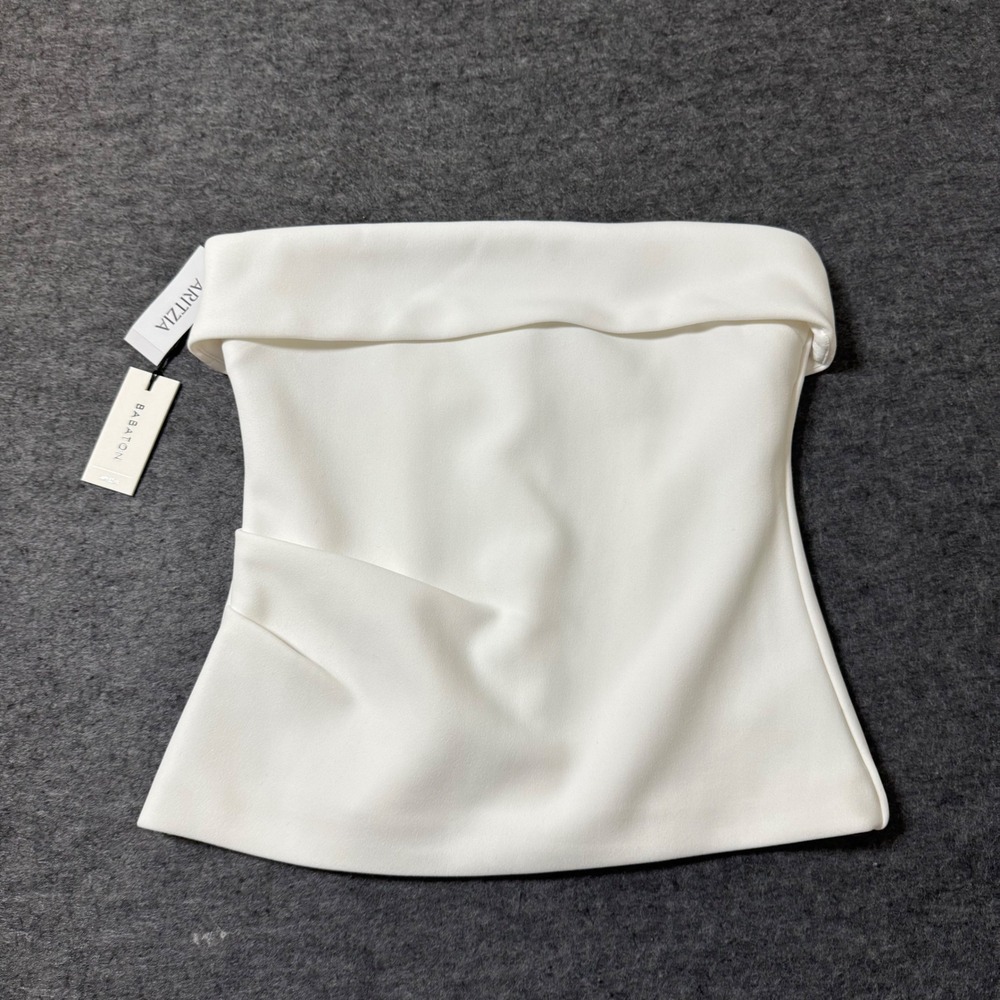 NEW Babaton Aritzia Eyecatcher Tube Top White Strapless Bodice S 119364